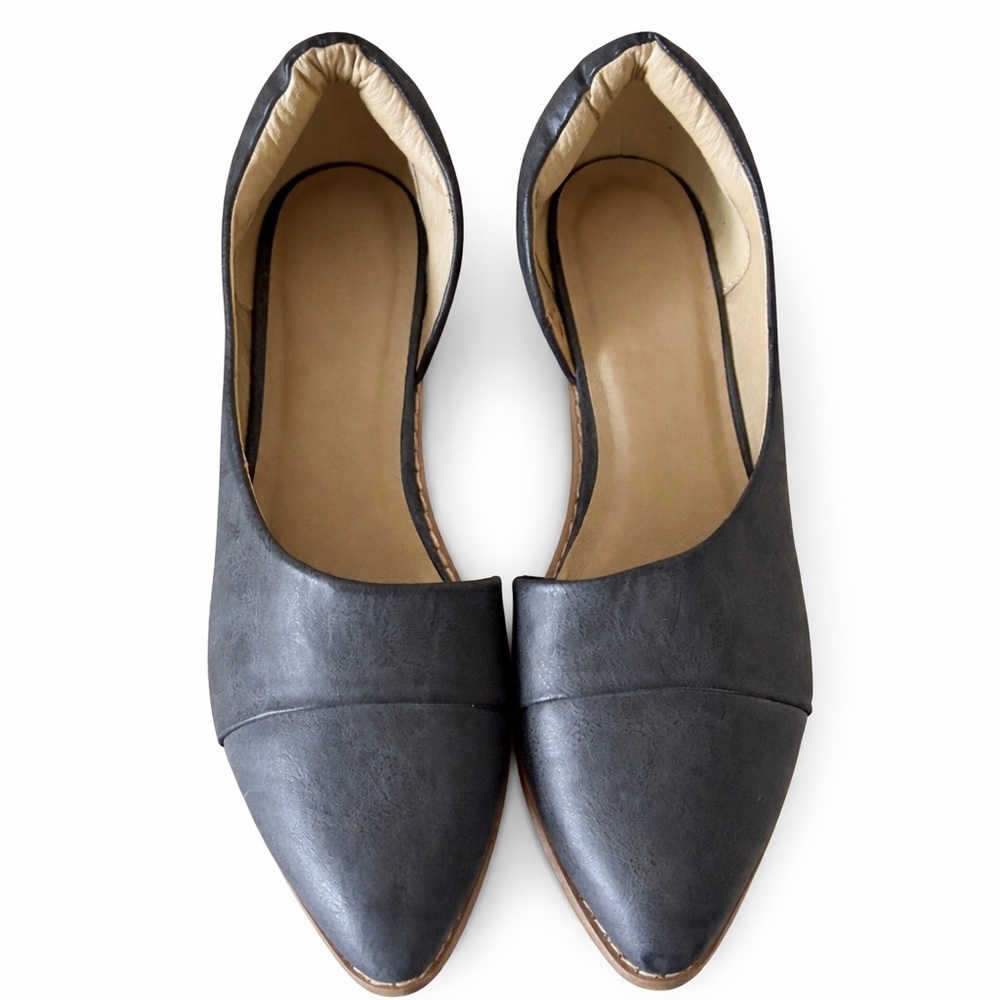 Arider Camela D’Orsay Flats Pointed Toe Gray/Charcoal Women’s 10M NEW No Tags - Picture 3 of 7